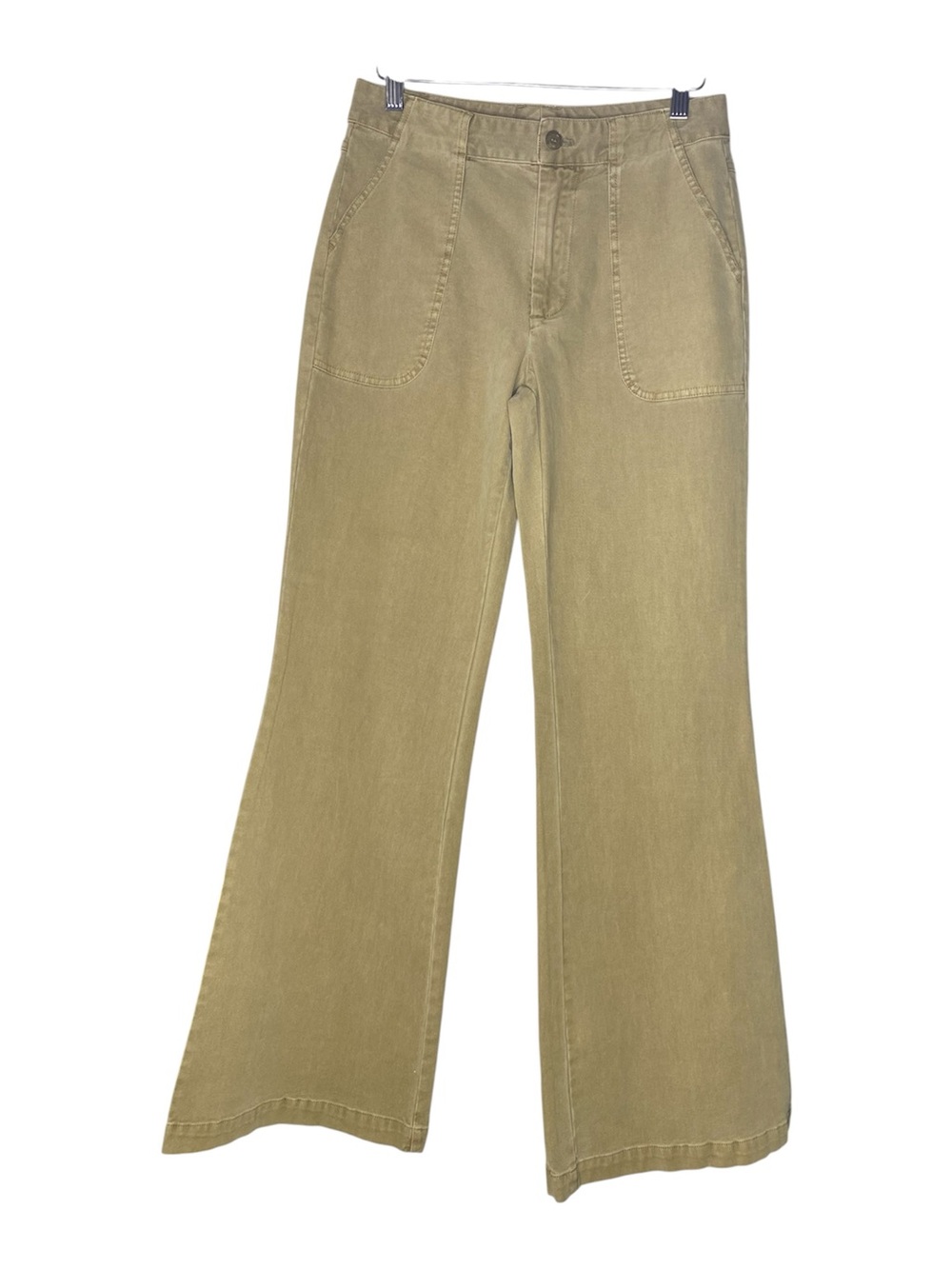 NWOT! YFB Young Fabulous & Broke Anthropologie Khaki Olive Wide Leg Flare Pants